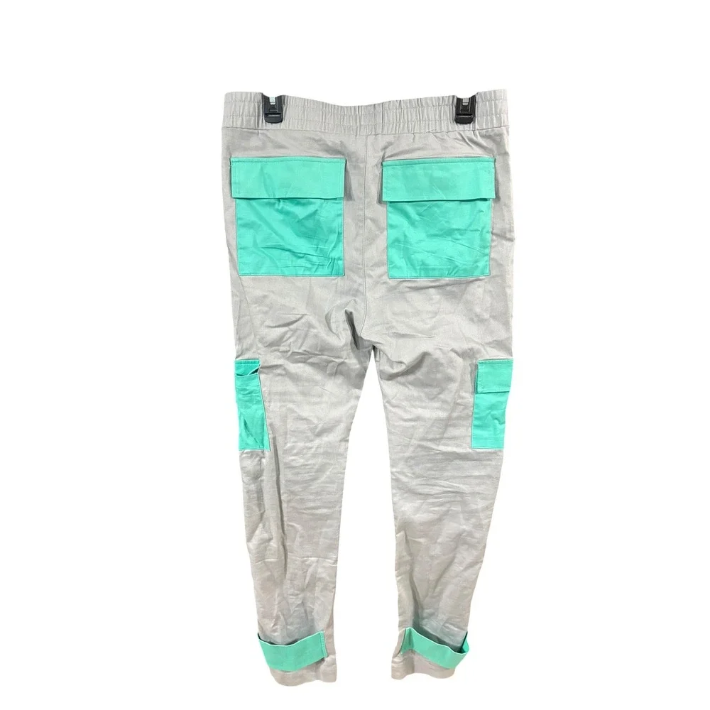 The Hideout Clothing THC Limited Edition Cargo Pants Grey Mint Green Mens Medium